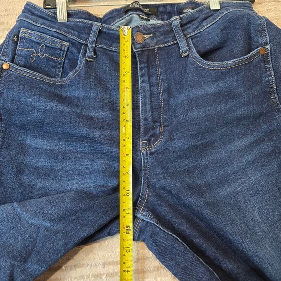 Judy Blue Joan High Rise Cropped Straight Leg Denim Jeans 88375 Medium Blue 31 - Picture 6 of 8